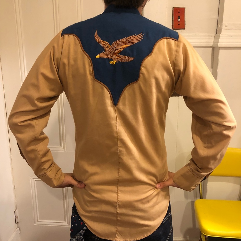 Vintage Rockmount Embroidered Eagle Western Shirt